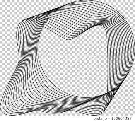 Circle flowing wavy lines blending shape. Technology design element Circle flowing wavy lines blending shape. Technology design element 130604357