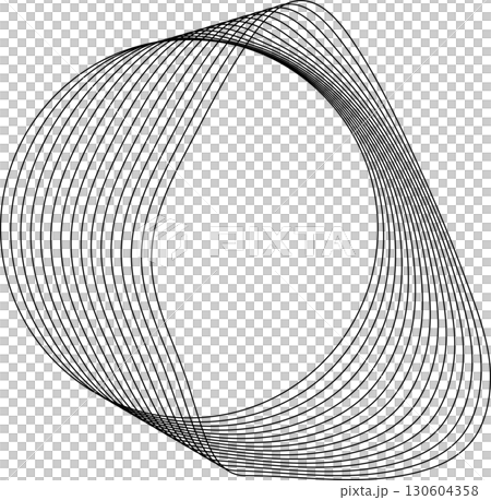 Circle flowing wavy lines blending shape. Technology design element Circle flowing wavy lines blending shape. Technology design element 130604358