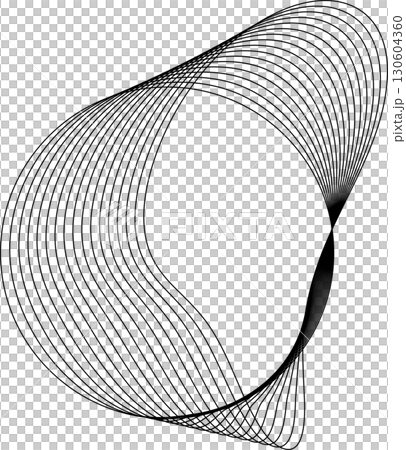 Circle flowing wavy lines blending shape. Technology design element 130604360