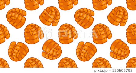 Seamless Orange Puffer Vest Pattern 130605792