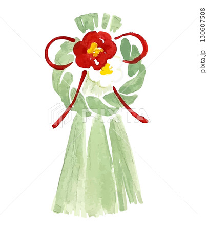 イラスト素材:手描き正月飾り イラスト素材:手描き正月飾り 130607508