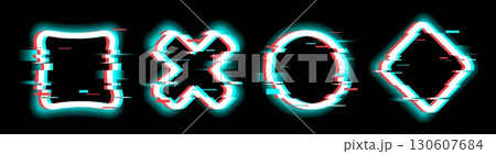 Glitch frame bug shapes 130607684