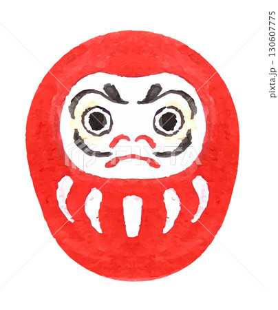 イラスト素材：手描き縁起物、だるま 130607775