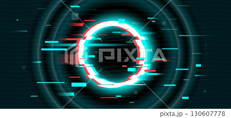Glitch frame ring with bug distortion 130607778