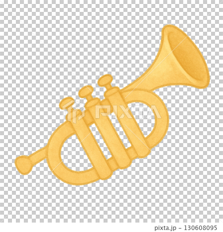 【楽器】ラッパのイラスト 130608095