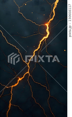 Black backdrop with glowing golden veins, creating a luxurious marble effect 130608117