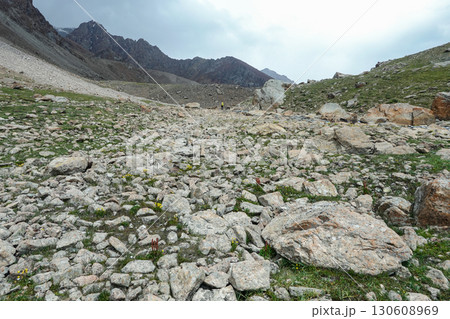 キルギス_ドングルメ川沿いのトレイル キルギス_ドングルメ川沿いのトレイル 130608969
