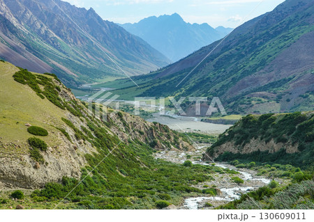 キルギス_ドングルメ川沿いのトレイル 130609011