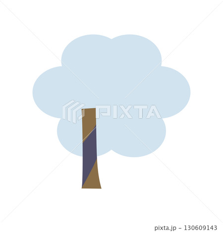 シンプルな冬木立のイラストレーション 130609143