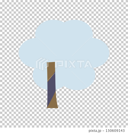 シンプルな冬木立のイラストレーション 130609143