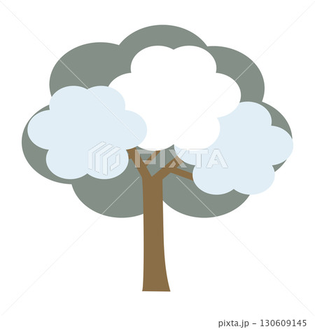 シンプルな冬木立のイラストレーション 130609145