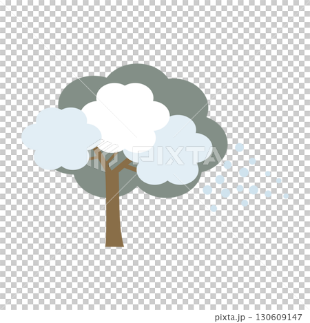 簡單的冬天樹插圖 簡單的冬天樹插圖 130609147