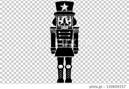 くるみ割り人形のシルエットイラスト 130609357