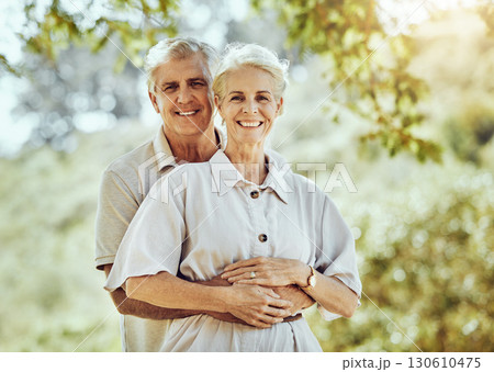 Senior couple hug in park, love and marriage portrait, retirement travel together with commitment outdoor. Old man, woman and care with trust and support, nature mockup and happiness in relationship Senior couple hug in park, love and marriage portrait, retirement travel together with commitment outdoor. Old man, woman and care with trust and support, nature mockup and happiness in relationship 130610475