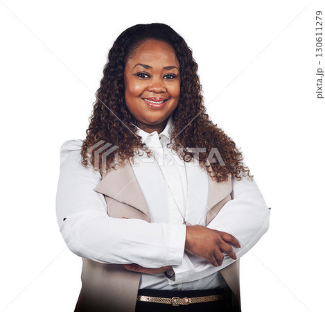 Black woman, portrait and proud, business and leader in studio with startup vision on white background, Face, happy and business woman proud, confident and excited for career goal while isolated Black woman, portrait and proud, business and leader in studio with startup vision on white background, Face, happy and business woman proud, confident and excited for career goal while isolated 130611279