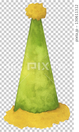 Watercolor Party Hat. Birthday and New Year Celebration Cone Hat Illustration Watercolor Party Hat. Birthday and New Year Celebration Cone Hat Illustration 130611312