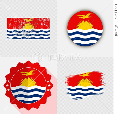 Kiribati National Flag Icon Collection. 130611784