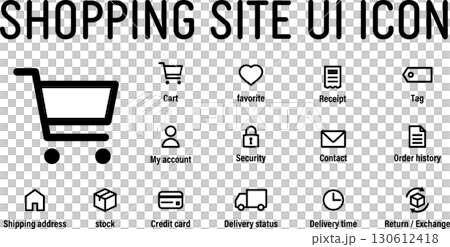 ショッピングサイトで使われるUIアイコンセット 130612418