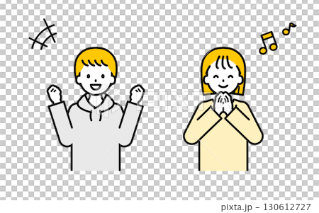 Simple casual clothes children boys and girls_happy 130612727
