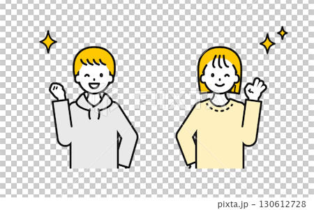 Simple casual clothes children boys and girls_happy 130612728