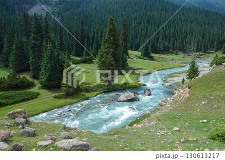 キルギス_ジュク川沿いのトレイル キルギス_ジュク川沿いのトレイル 130613217