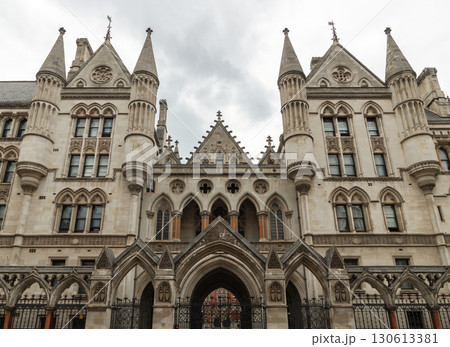 Victorian Gothic Revival architecture of the Royal Courts of Justice on the Strand. Victorian Gothic Revival architecture of the Royal Courts of Justice on the Strand. 130613381