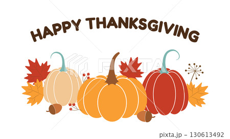 Happy Thanksgiving vector design Happy Thanksgiving vector design 130613492
