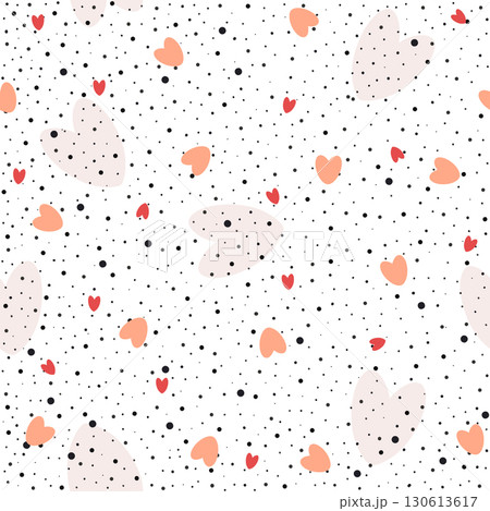 romantic seamless pattern with hearts and dots romantic seamless pattern with hearts and dots 130613617