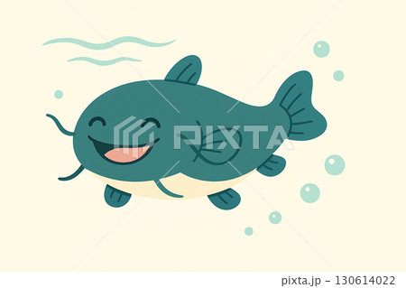 楽しく水中を泳ぐナマズ鯰のかわいい姿「AI生成画像」 楽しく水中を泳ぐナマズ鯰のかわいい姿「AI生成画像」 130614022