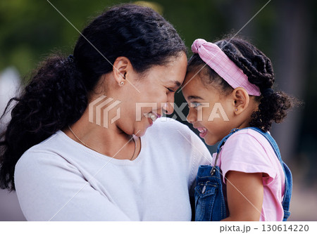 Mother, daughter and hug in a park, love and sweet while bonding outdoor together. Black woman, girl and touching face in a garden for fun, precious and happy, laugh and relax in moment of motherhood Mother, daughter and hug in a park, love and sweet while bonding outdoor together. Black woman, girl and touching face in a garden for fun, precious and happy, laugh and relax in moment of motherhood 130614220