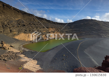Famous Green Lagoon or Lago Verde, El Golfo, Canary Islands, Spain 130615630