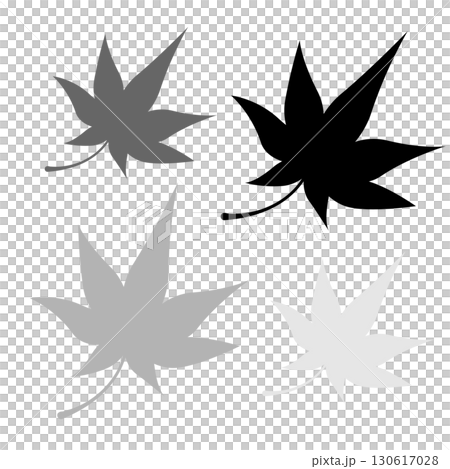 秋のモミジ葉シルエット黒色グレーのアイコン素材イラスト モノクロ シャドー べた塗り ベクターpng 秋のモミジ葉シルエット黒色グレーのアイコン素材イラスト モノクロ シャドー べた塗り ベクターpng 130617028
