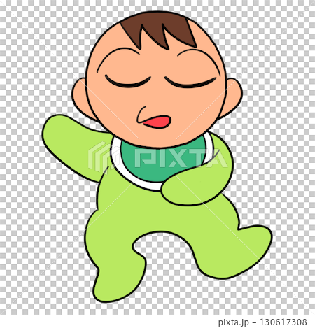 熟睡的嬰兒插圖 熟睡的嬰兒插圖 130617308