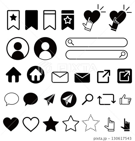 SNS　アイコン　セット 130617543