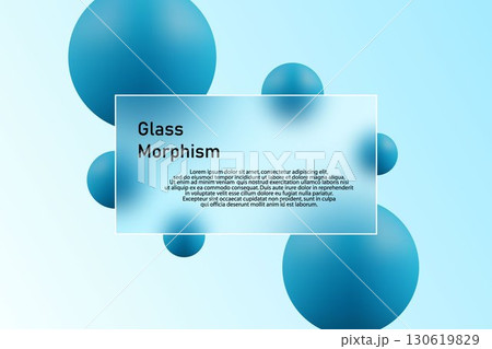 Technological abstraction 3D spheres and a glass rectangle effect. Eps 10 130619829