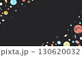 宇宙の星と銀河のカラフルコーナーフレーム 130620032