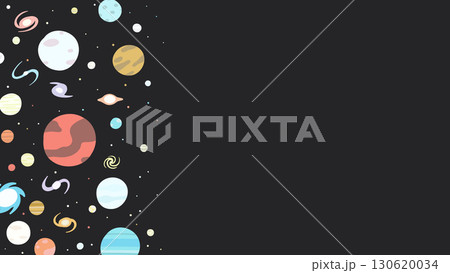 宇宙の星と銀河のカラフルサイドフレーム 宇宙の星と銀河のカラフルサイドフレーム 130620034