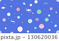 星や銀河が広がる宇宙デザインのポップカラーなシームレスパターン 130620036