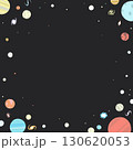 星や銀河が広がる宇宙デザインのカラフルスクエアフレーム 130620053