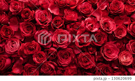 Vibrant Red Roses 130620699