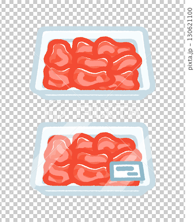 Minced beef in a tray 130621100