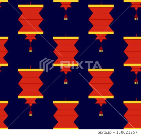 Chinese Lanterns seamless pattern. Chinese New Year, Mid Autumn Festival background, banner and greeting card. Graphic minimalist geometric design. Vector illustration Chinese Lanterns seamless pattern. Chinese New Year, Mid Autumn Festival background, banner and greeting card. Graphic minimalist geometric design. Vector illustration 130621257