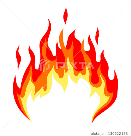 Illustration of stylized fire or flame. Burning red fire or bonfire. Illustration of stylized fire or flame. Burning red fire or bonfire. 130622188