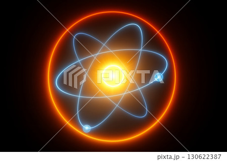 電子軌道が描く核融合エネルギー図解「AI生成画像」 130622387