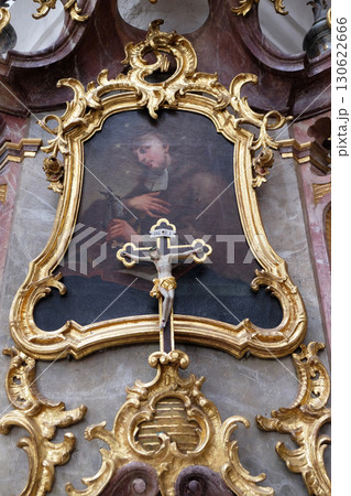 Saint John of Nepomuk altar in the monastery church of St. John in Ursberg, Germany 130622666
