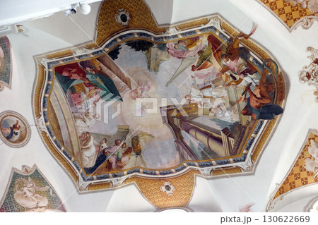 Frescoes on the ceiling of the monastery church of St. John in Ursberg, Germany 130622669