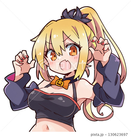 ハロウィンの仮装をした女の子 130623697