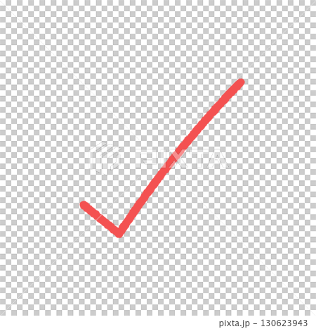 Handwritten red check mark - Simple check mark, DONE symbol, and scoring design element Handwritten red check mark - Simple check mark, DONE symbol, and scoring design element 130623943