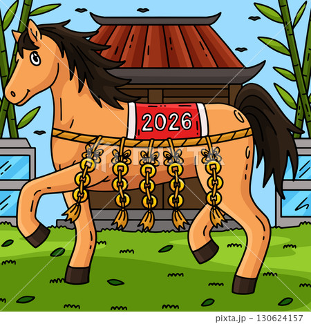 Year of the Horse 2026 and a Feng Shui Colored  130624157
