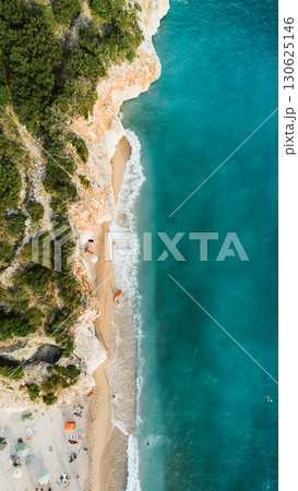 Aerial Drone View of Gjipe Beach in Albania 130625146